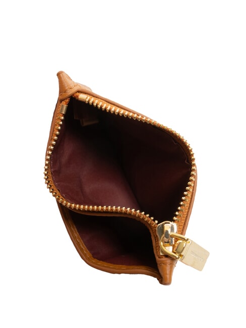 ROUNDED PRINTED Tarjetero plano de piel con cremallera CUIR - Carteras Mujer