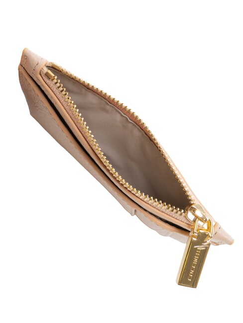 ROUNDED PRINTED Tarjetero plano de piel con cremallera rosetas - Carteras Mujer