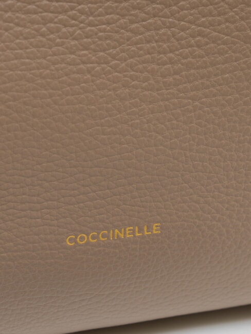 KLICHE Bolso de piel con bandolera topo cálido - Bolsos Mujer