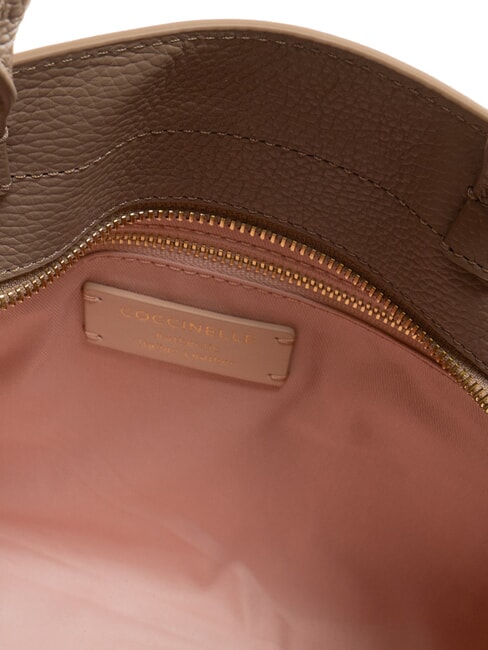 KLICHE Bolso de piel con bandolera topo cálido - Bolsos Mujer