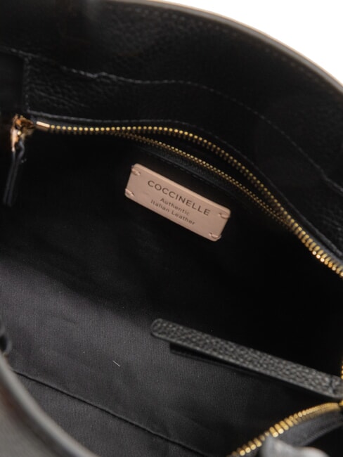 KLICHE Bolso de piel con bandolera negro - Bolsos Mujer