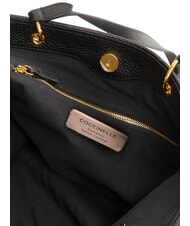 COCCINELLE CALLISTO Bolso de compras de piel con logotipo grabado negro - Bolsos Mujer - 7
