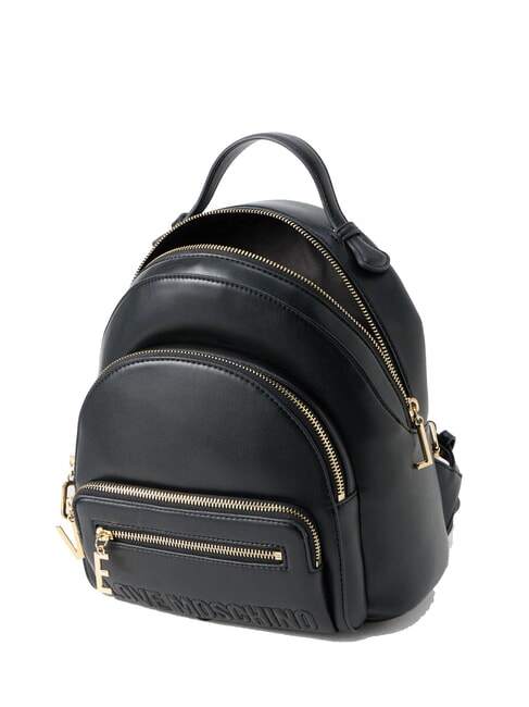 ZIPLINE Mochila redonda con bolsillo negro - Bolsos Mujer