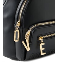 LOVE MOSCHINO ZIPLINE Mochila redonda con bolsillo negro - Bolsos Mujer - 4