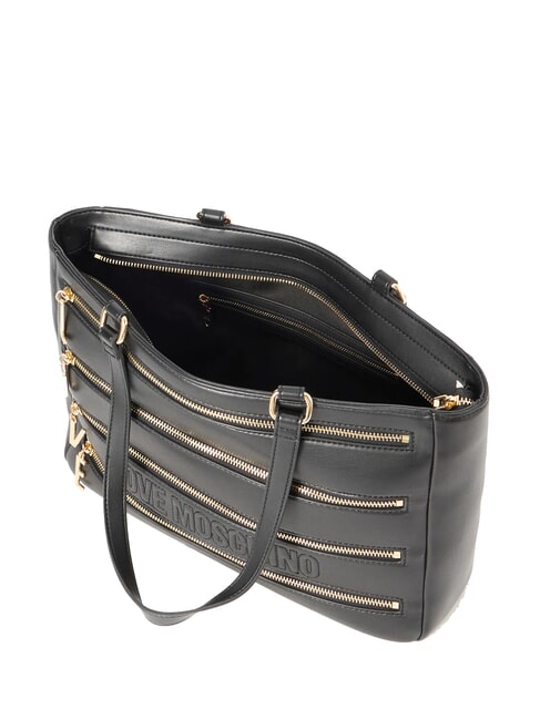 ZIPLINE Bolso de compras de hombro negro - Bolsos Mujer