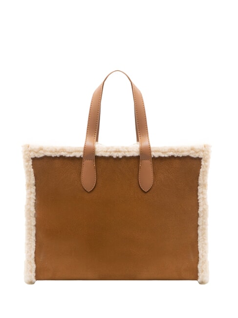 SHERPA Bolso mediano con bandolera cuero oscuro - Bolsos Mujer