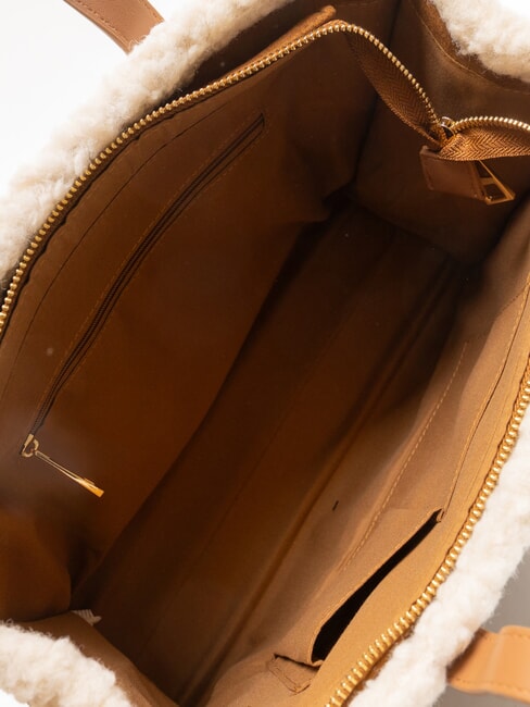 SHERPA Bolso mediano con bandolera cuero oscuro - Bolsos Mujer