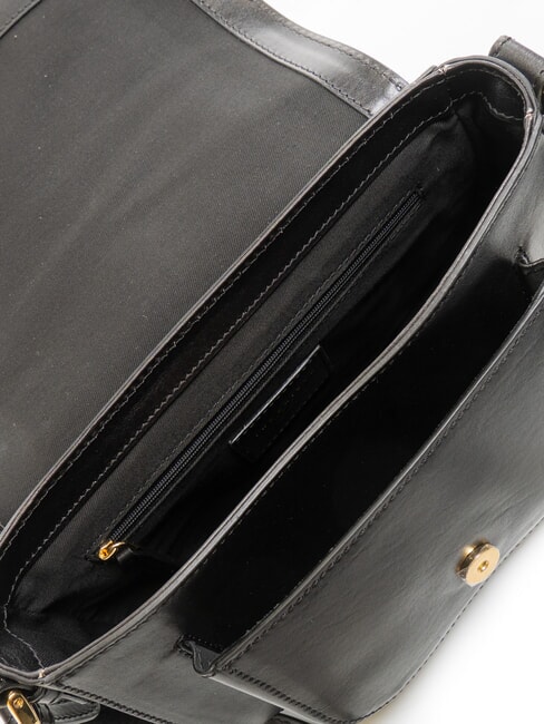 FAENTINA Bolso grande de piel para el hombro Oro negro - Bolsos Mujer