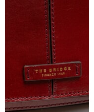 THE BRIDGE FAENTINA Bolso grande de piel para el hombro Chianti / Burdeos / Dorado - Bolsos Mujer - 3