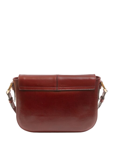 FAENTINA Bolso grande de piel para el hombro Chianti / Burdeos / Dorado - Bolsos Mujer