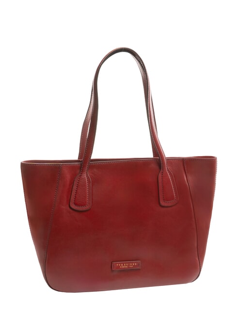 MADDALENA Shopping Bag en piel Chianti / Burdeos / Dorado - Bolsos Mujer