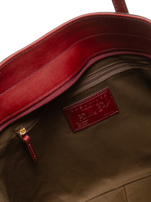 MADDALENA Shopping Bag en piel Chianti / Burdeos / Dorado - Bolsos Mujer