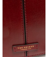 THE BRIDGE FAENTINA Mini poste FAENTINA en cuero Chianti / Burdeos / Dorado - Bolsos Mujer - 3