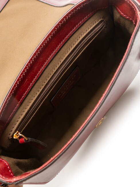 FAENTINA Mini poste FAENTINA en cuero Chianti / Burdeos / Dorado - Bolsos Mujer