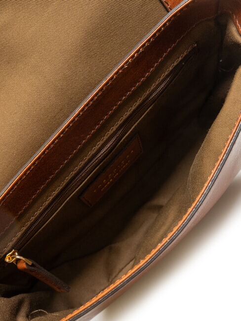 FAENTINA Mini poste FAENTINA en cuero BROWN - Bolsos Mujer