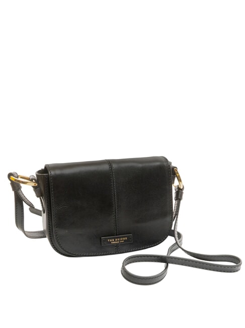 FAENTINA Mini poste FAENTINA en cuero Oro negro - Bolsos Mujer