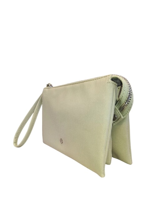 POUCHY Bolso de mano mediano de 3 compartimentos verde salvia - Bolsos Mujer