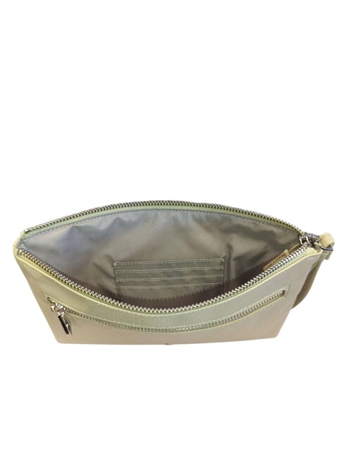 POUCHY Bolso de mano plano con bolsillo para tarjetas verde salvia - Bolsos Mujer