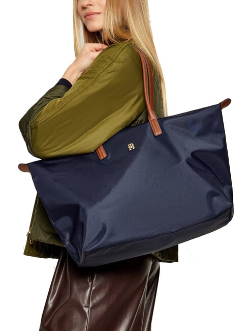 POPETTE Bolso de hombro maxi azul espacial / negro - Bolsos Mujer