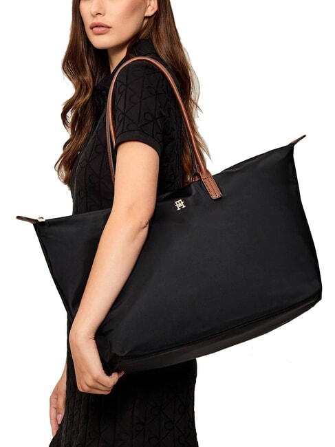POPETTE Bolso de hombro maxi negro - Bolsos Mujer