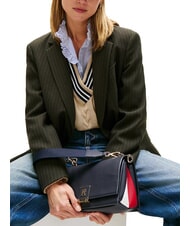 TOMMY HILFIGER TH HER Bolso de hombro, con correa para el hombro azul espacial / negro - Bolsos Mujer - 4