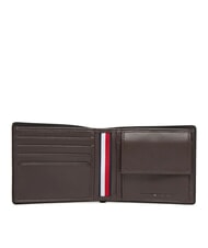 TOMMY HILFIGER TH CORP Cartera pequeña de cuero granos de café - Carteras Hombre - 2