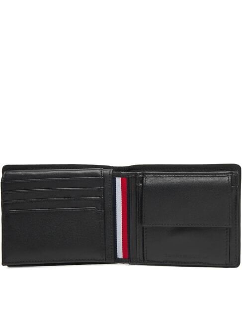 TH CORP Cartera de cuero negro - Carteras Hombre