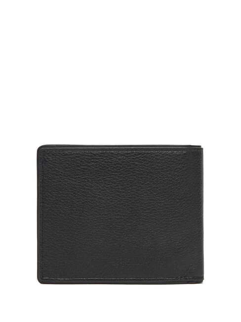 TH CORP Cartera de cuero negro - Carteras Hombre