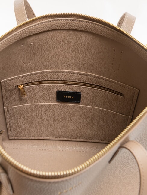 CLASSIC Bolso de compras de cuero gris pardo - Bolsos Mujer