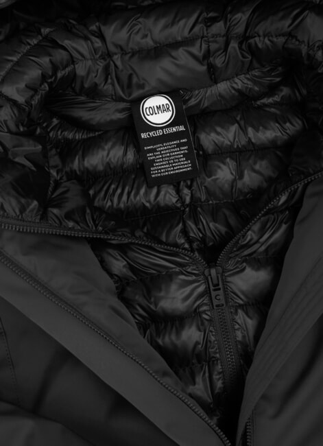 SURROUNDING Chaqueta larga acolchada con capucha negro - Chaquetas de mujer