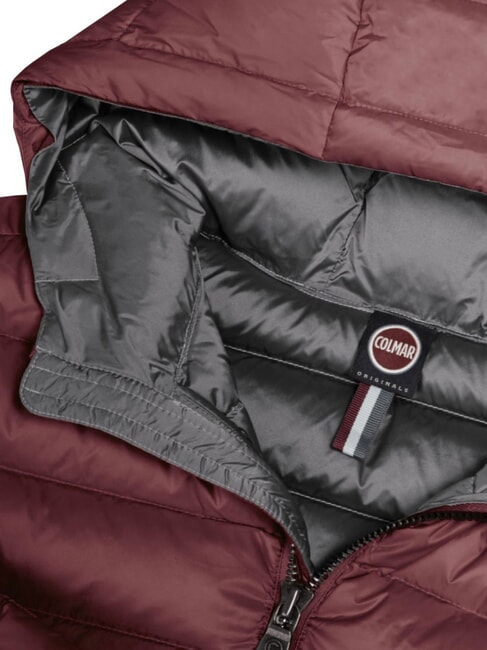 DELUXE Chaqueta corta de plumas con capucha morena oscura-oscuras - Chaquetas de plumas de mujer