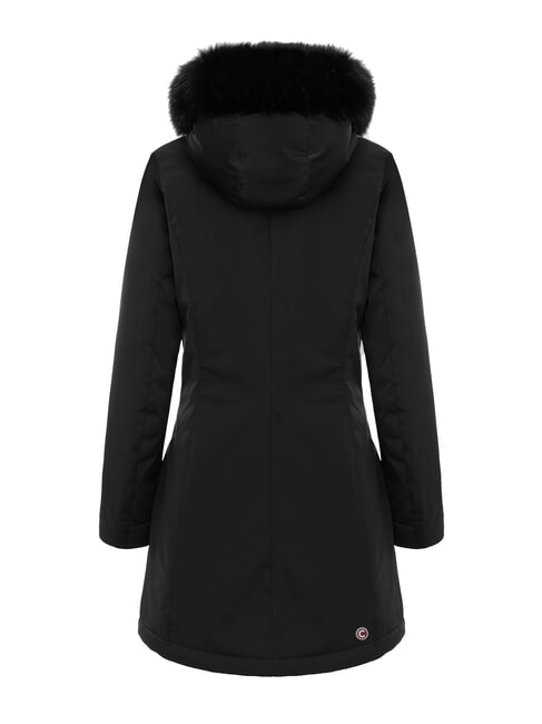 PURENESS Chaqueta larga acolchada con capucha negro - Chaquetas de plumas de mujer