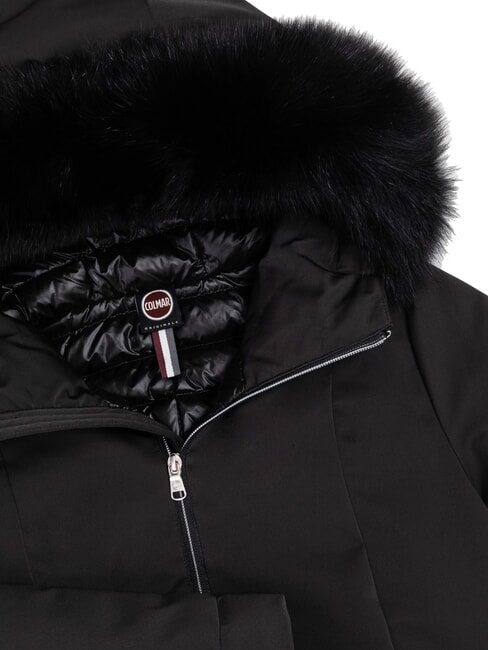 PURENESS Chaqueta larga acolchada con capucha negro - Chaquetas de plumas de mujer