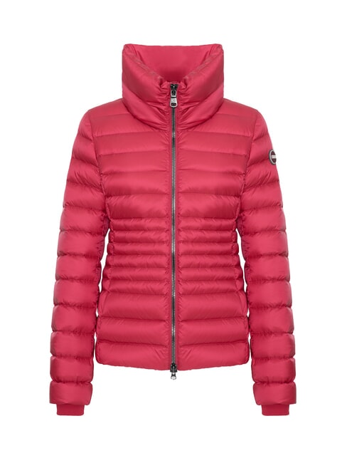 DELUXE Chaqueta corta de plumas con cuello alto acero oscuro rebelde - Chaquetas de plumas de mujer