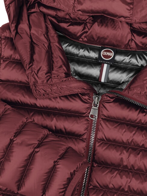 DELUXE Chaqueta de plumas ajustada con capucha morena oscura - Chaquetas de plumas de mujer