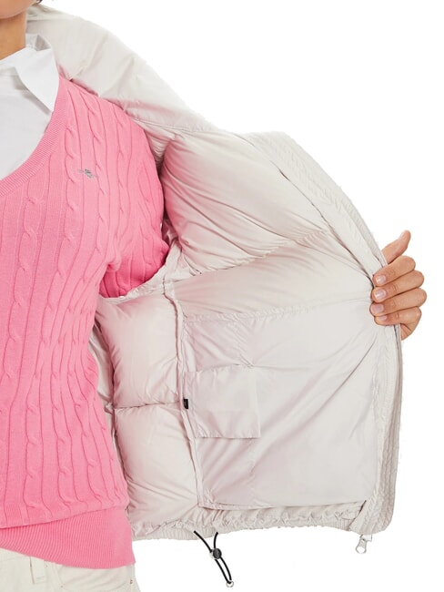 CAPTION Chaqueta corta de plumas con capucha incienso - Chaquetas de plumas de mujer