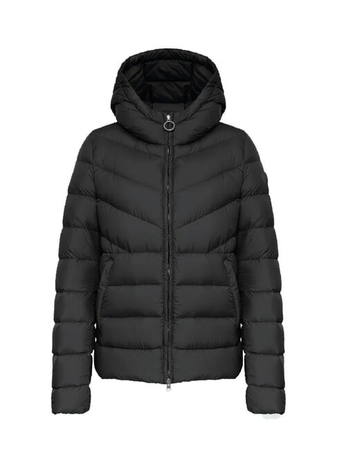 CAPTION Chaqueta corta de plumas con capucha negro - Chaquetas de plumas de mujer