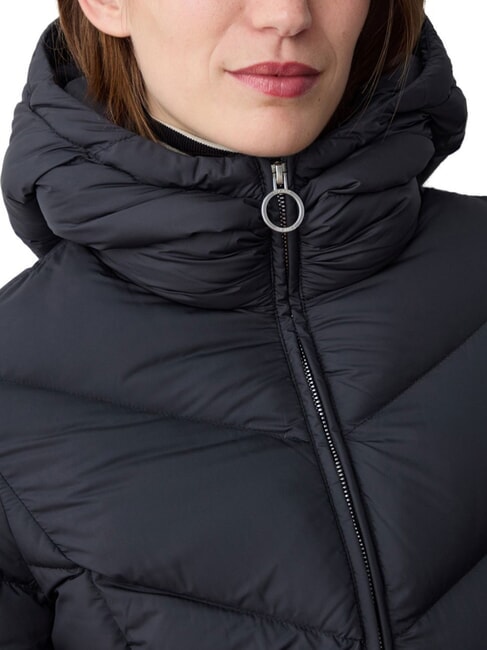 CAPTION Chaqueta larga de plumas con capucha negro - Chaquetas de plumas de mujer