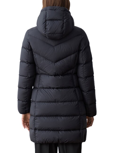 CAPTION Chaqueta larga de plumas con capucha negro - Chaquetas de plumas de mujer