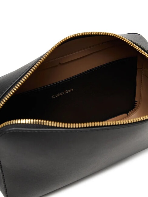 EMBOSSED LOGO Mini bolso de hombro coco negro/tostado - Bolsos Mujer