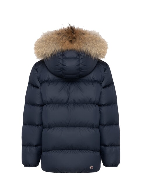 E-CONCRETE Chaqueta de plumas con capucha azul marino-vulcano - Chaquetas de beb&eacute;