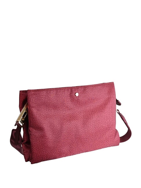 L'ECOLE NYLON Bolso bandolera con tres compartimentos merlot - Bolsos Mujer