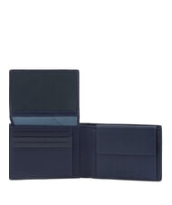 PIQUADRO FINN Cartera mediana de piel azul - Carteras Hombre - 2