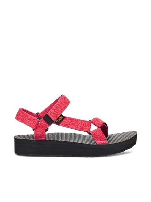 MIDFORM UNIVERSAL  Sandalia ondulaci&oacute;n rosa fuerte - Zapatos Mujer