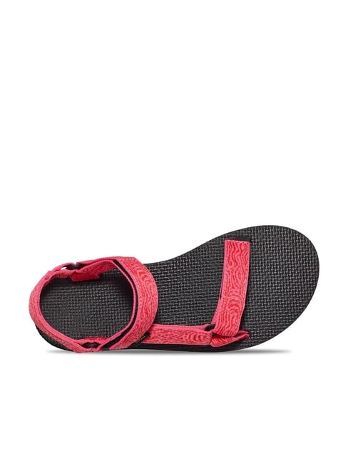 MIDFORM UNIVERSAL  Sandalia ondulaci&oacute;n rosa fuerte - Zapatos Mujer