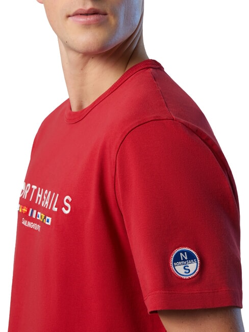 PRINT Camiseta de algodón lava roja - camiseta