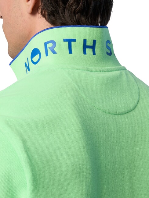 COLLAR STRIPED Polo de manga corta de algodón verde verano - camisa polo