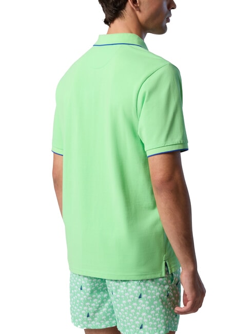COLLAR STRIPED Polo de manga corta de algod&oacute;n verde verano - camisa polo