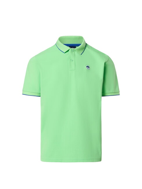 COLLAR STRIPED Polo de manga corta de algod&oacute;n verde verano - camisa polo