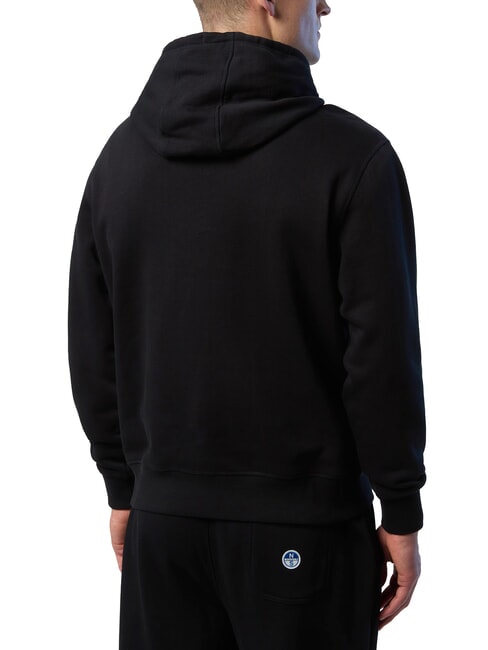 ROUND LOGO Sudadera con capucha de algod&oacute;n negro - Sudaderas